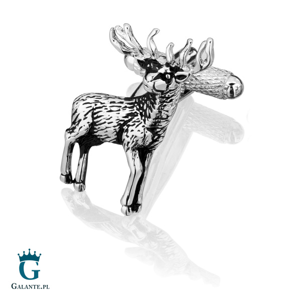 Spinki do mankietów Jeleń KC-1044 Onyx-Art London