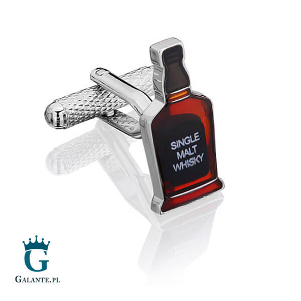 KC-1018 Spinki do mankietów Butelka Whisky