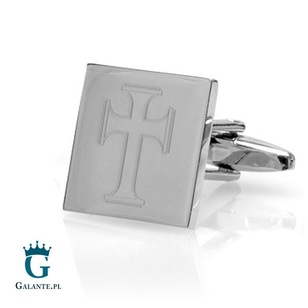 Gładkie spinki do mankietów X2 Z Motywem Krzyża