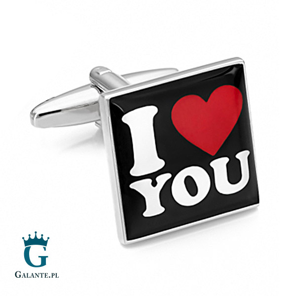 Spinki do mankietów X2 I Love You na Walentynki