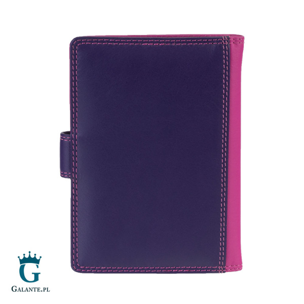 Kolorowe skórzane etui na paszport Visconti jagodowe