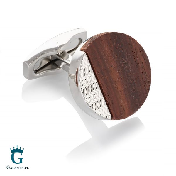 Spinki do mankietów z drewnem X2 AJA1109