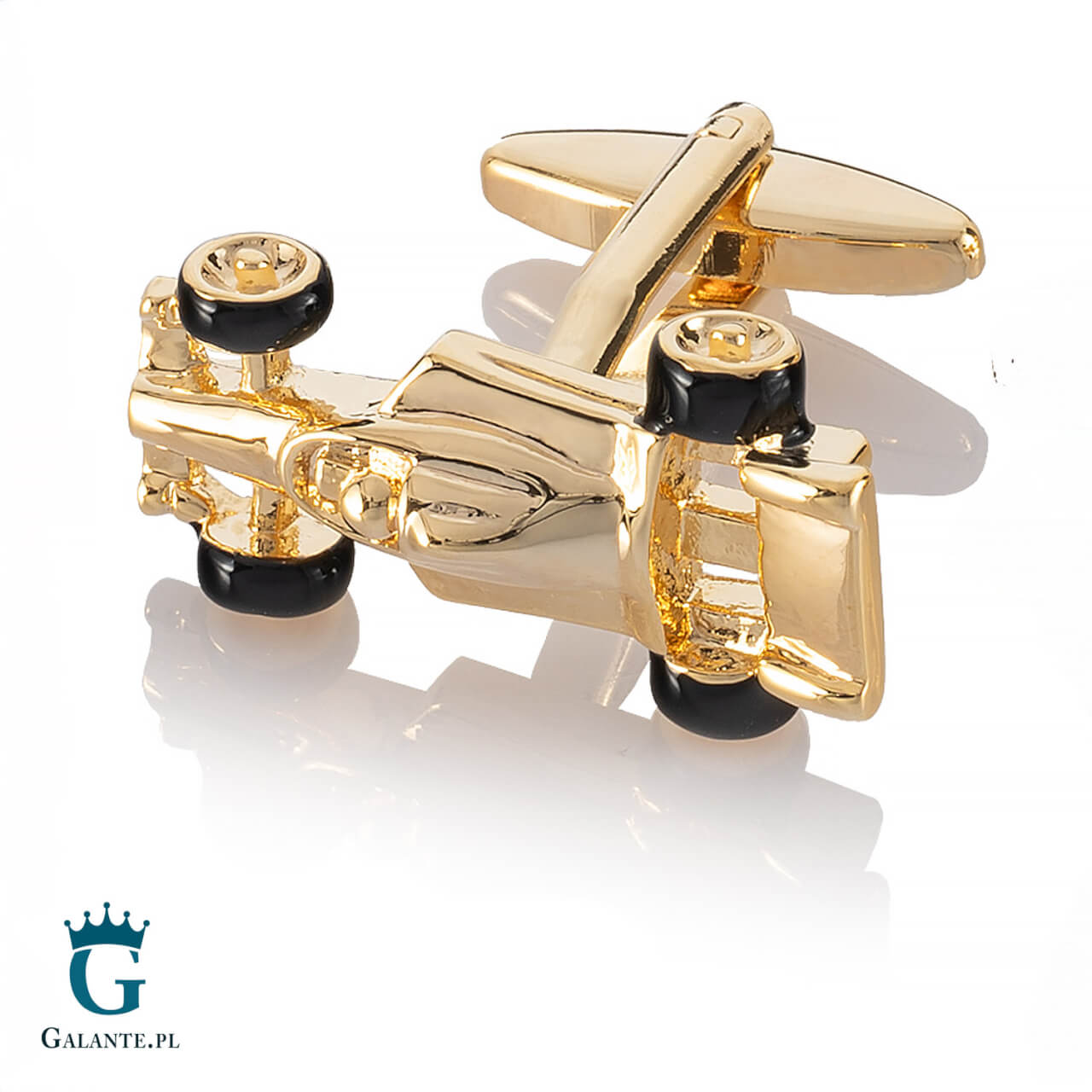 AJA1042 Spinki do mankietów Złota Formuła F1 X2 AJA1042