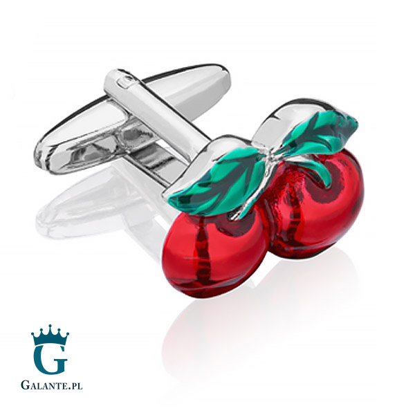 Spinki do mankietów X2 Słodkie Czerwone Wisienki