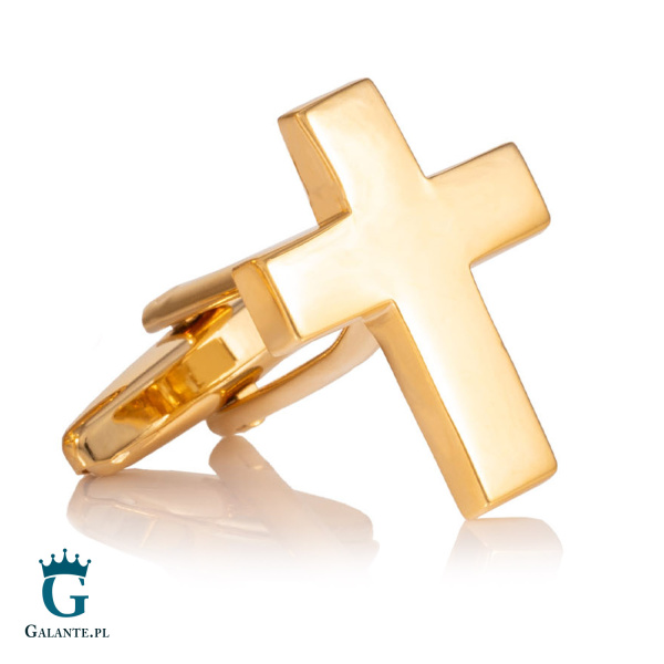 Spinki do mankietów Złoty Krzyżyk X2 AJ740