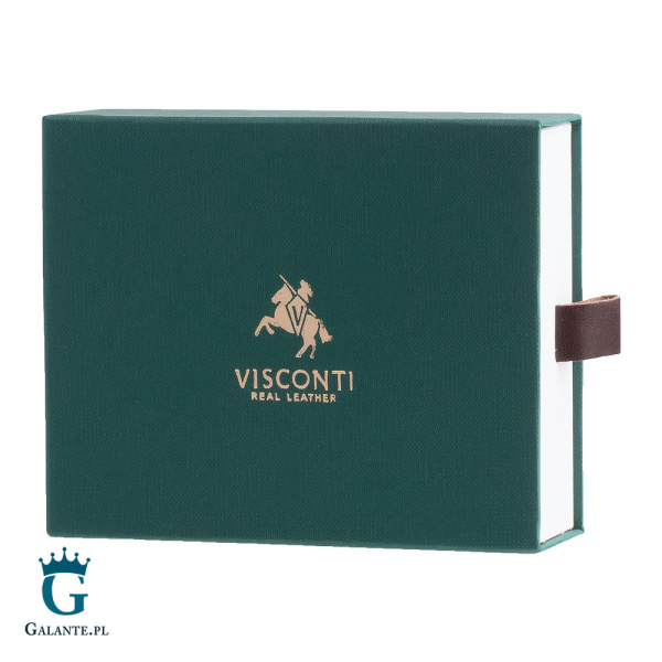 Portfel na karty i banknoty Visconti TSC-49 RFID – brązowy ciemny