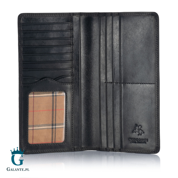 Duży portfel na karty i banknoty Visconti MZ-6 RFID – czarny