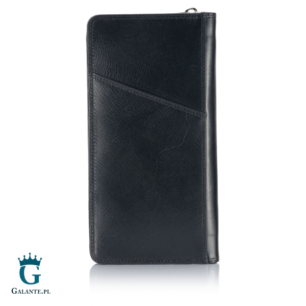 Skórzany portfel podróżny Visconti MZ-101 czarny