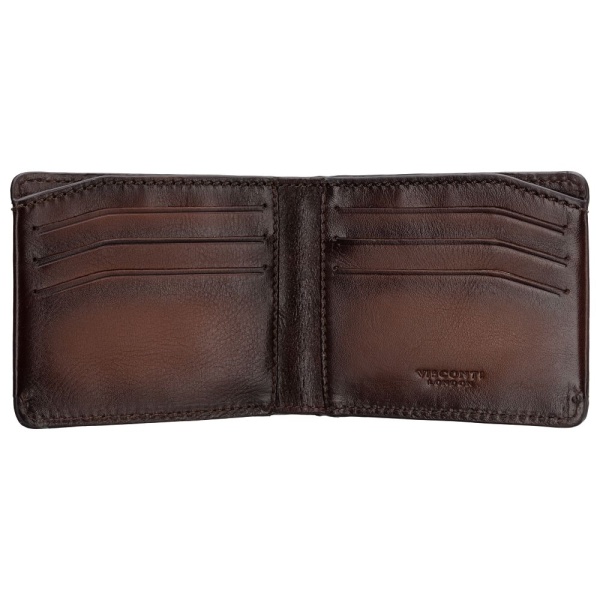 Banknotówka męska z ciemniejszymi krawędziami Visconti MT-90 brązowa