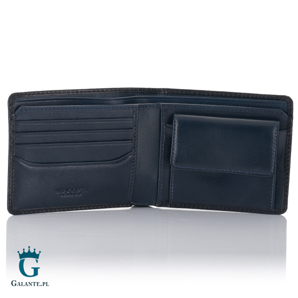 Portfel Męski Visconti Atelier AT-60 RFID – granatowy