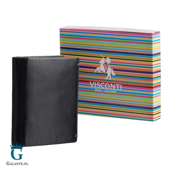 Portfelik męski skórzany Visconti AP-61 burgund
