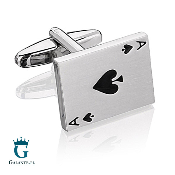 Spinki do mankietów X2 Karta As Pik