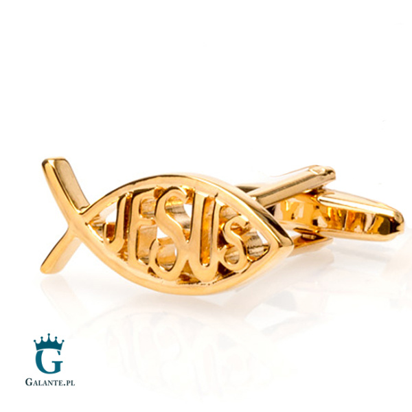 Religijne spinki do mankietów w kolorze złotym X2 AJ155