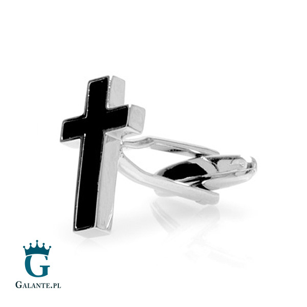 Spinki do mankietów Czarny Krzyżyk AJ151 X2