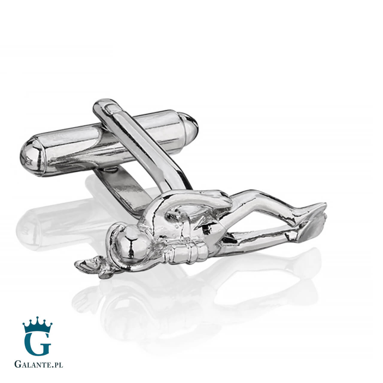 AJ003 Spinki do mankietów X2 Płetwonurek