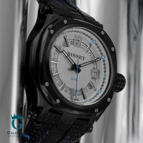 Zegarek Bisset z białą tarczą BSCD25BS