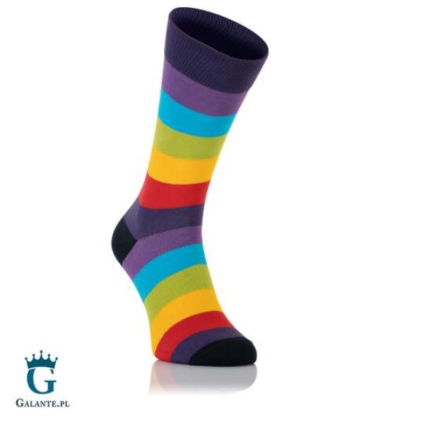 Kolorowe skarpetki męskie Nanushki Tęcza