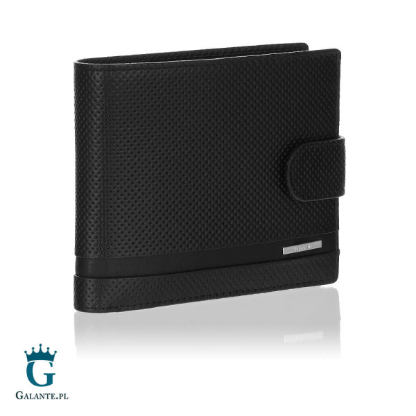 Portfel męski skórzany zapinany Valentini Perforated 13V-502