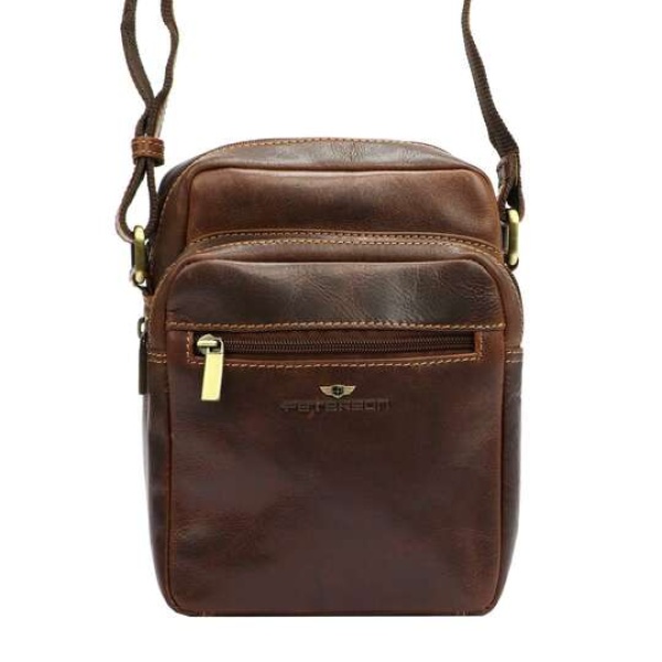 Listonoszka męska ze skóry licowej PETERSON 011 – brązowa