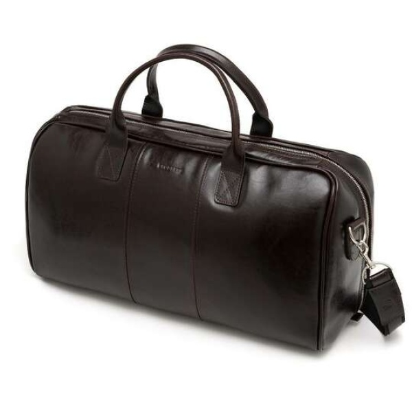 Torba podróżna ze skóry naturalnej Brodrene R10 ciemnobrązowa