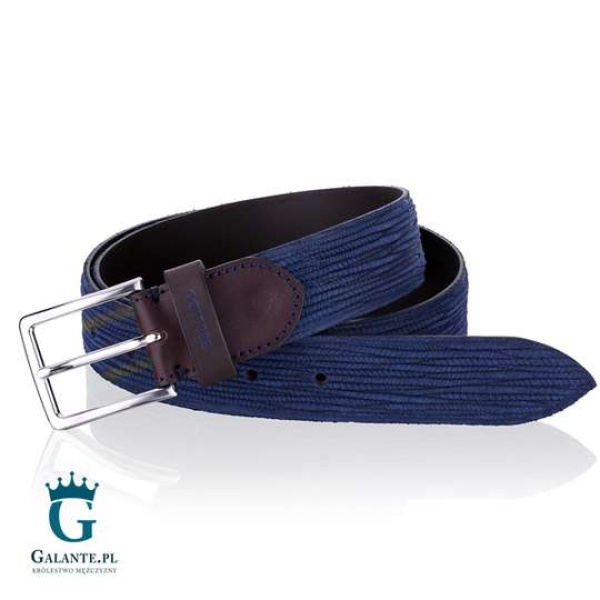 Granatowy pasek do spodni męski Miguel Bellido casual/sport 675-35-2341-12-026
