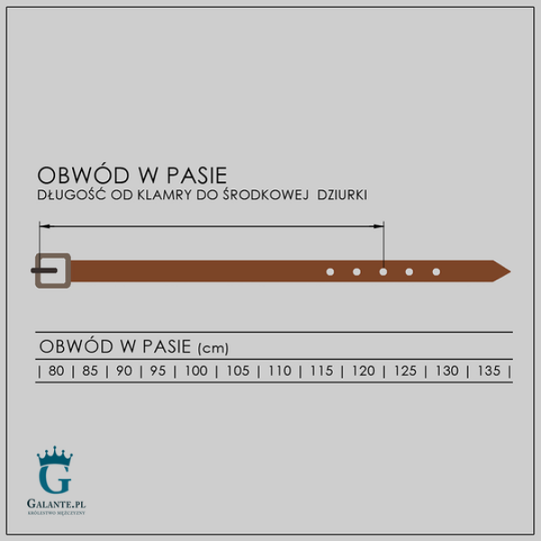 Dwustronny pasek męski Miguel Bellido 4896-35-1831-12-050