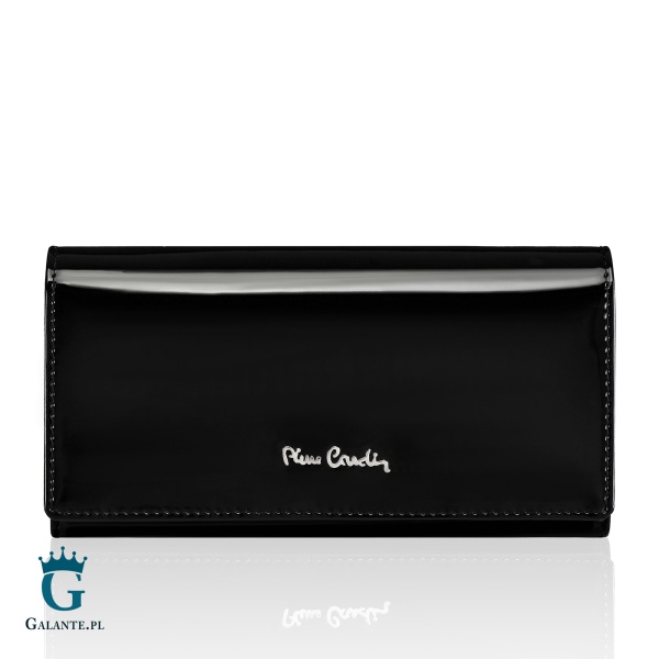 Damski Portfel Pierre Cardin Lakierowany na zatrzask 05 LINE 100 – czarny