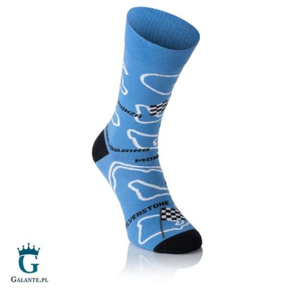 Zabawne skarpetki męskie Nanushki Rajd Samochodowy
