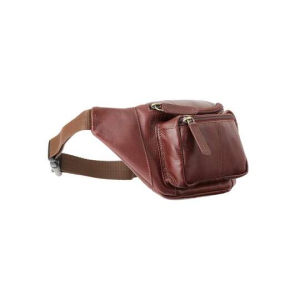 Skórzana nerka męska Visconti V-720 – brązowa