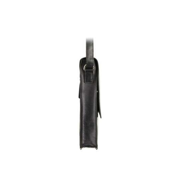 Listonoszka A5 ze skóry licowej Visconti S-11 czarna