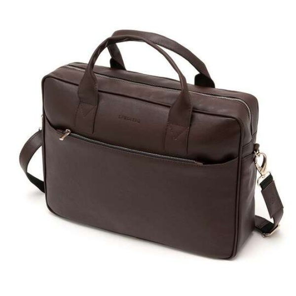 Torba na laptop ze skóry ekologicznej Brodrene B12 – brązowy