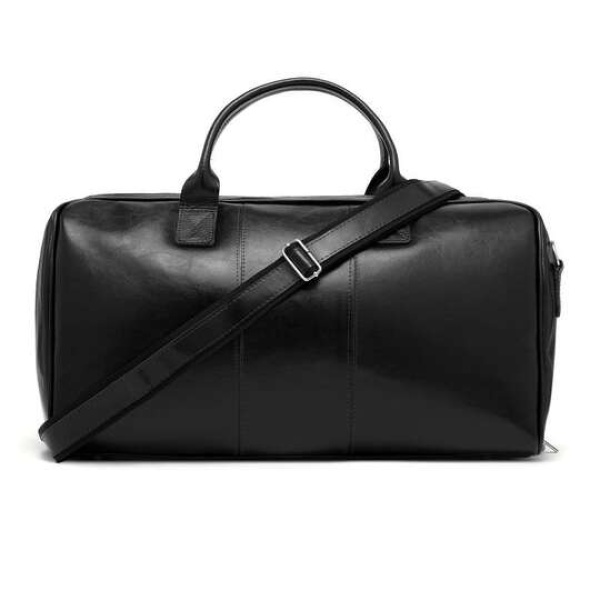 Torba podróżna ze skóry naturalnej Brodrene R10 Czarna