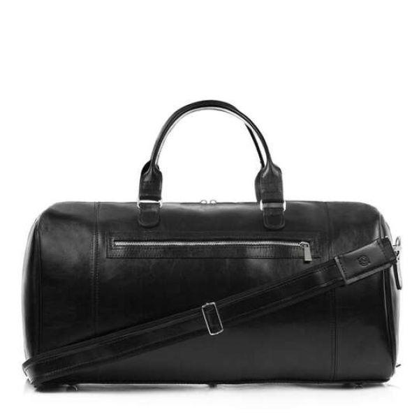 Skórzana torba podróżna na ramię Brodrene R30 czarna
