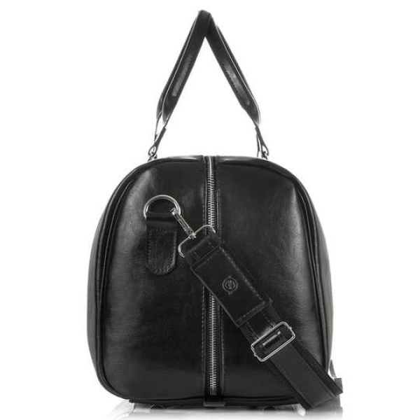 Skórzana torba podróżna na ramię Brodrene R30 czarna