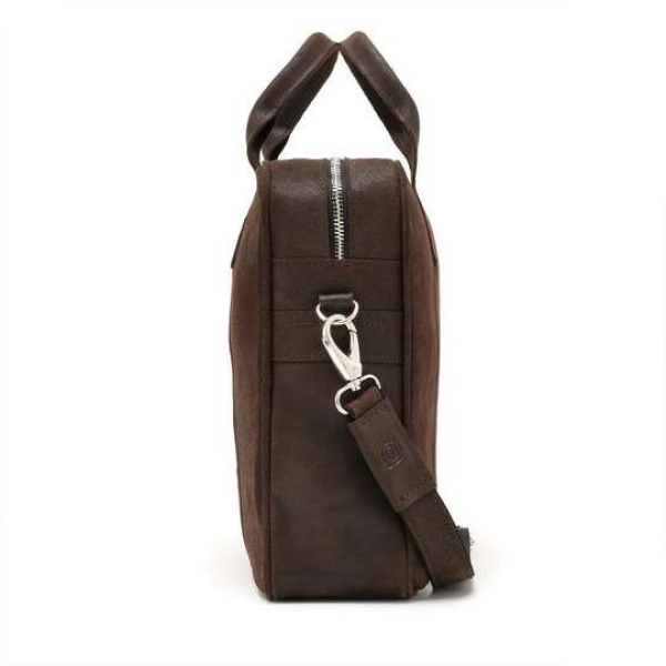 Skórzana torba na ramię Brodrene BL01 Brązowa