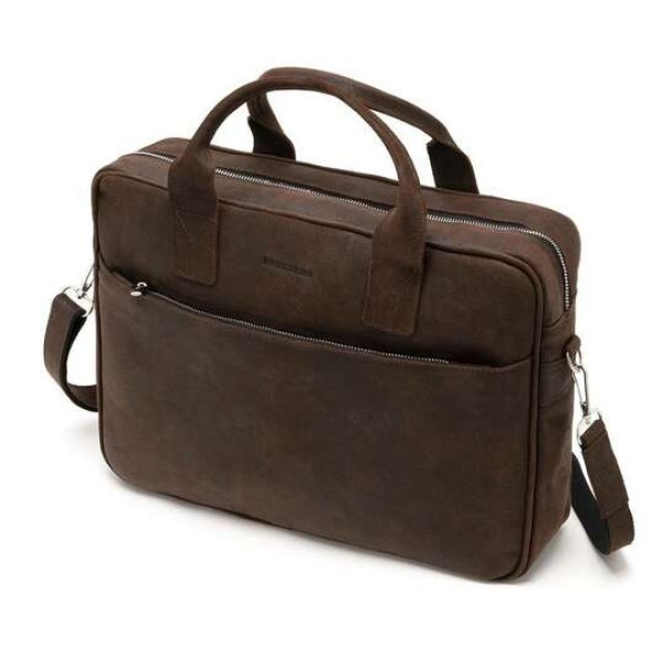 Duża skórzana torba na ramię Brodrene BL12 Brązowa