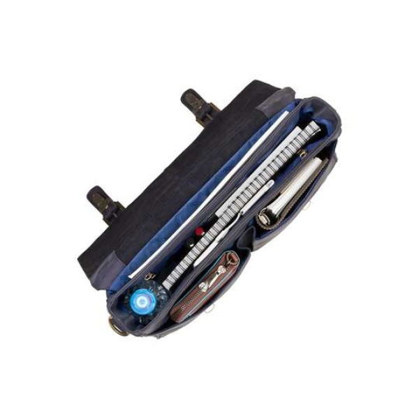 Teczka męska na ramię Visconti V-18716 czarno-granatowa