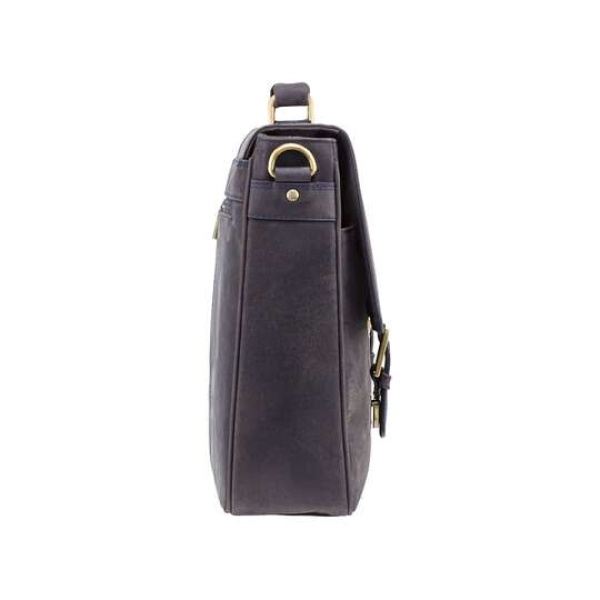 Teczka męska z paskiem na ramię Visconti V-18716 – czarno-granatowy