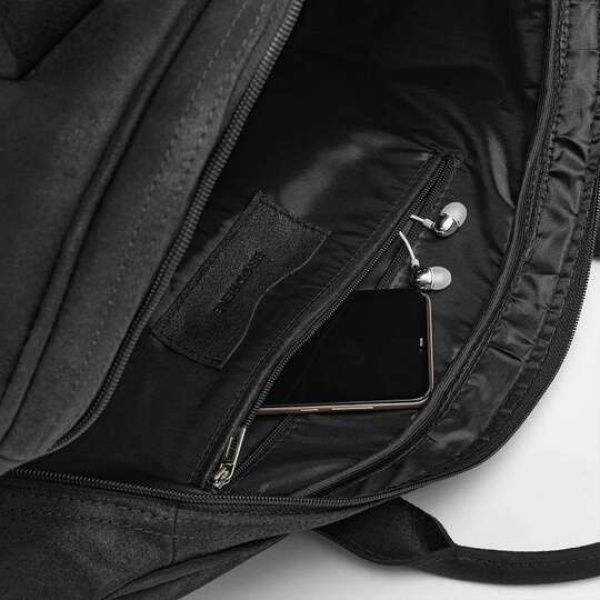 Skórzana torba podróżna na ramię Brodrene BL10 czarna