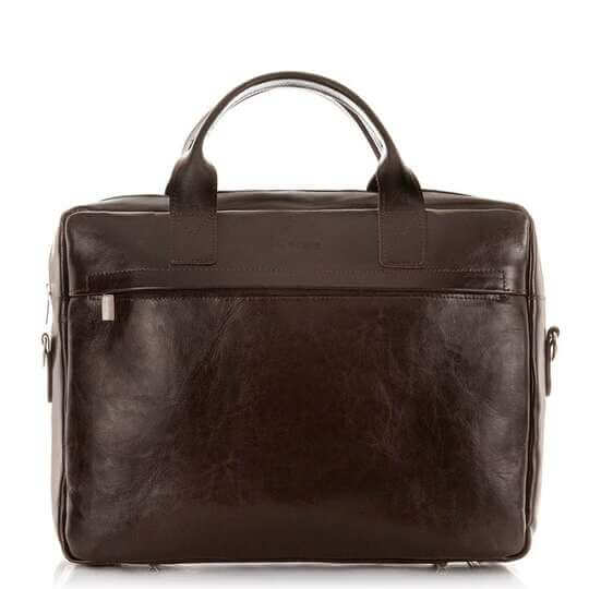 Skórzana torba podróżna na ramię Brodrene BL10 czarna