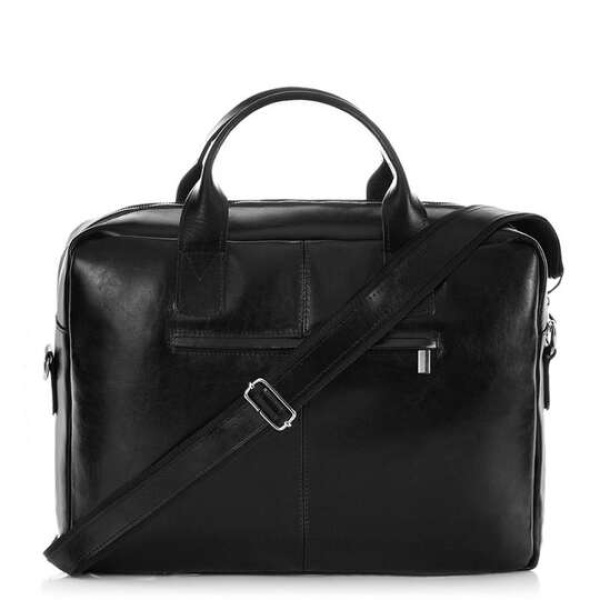 Duża skórzana torba męska Brodrene R03XL – czarna