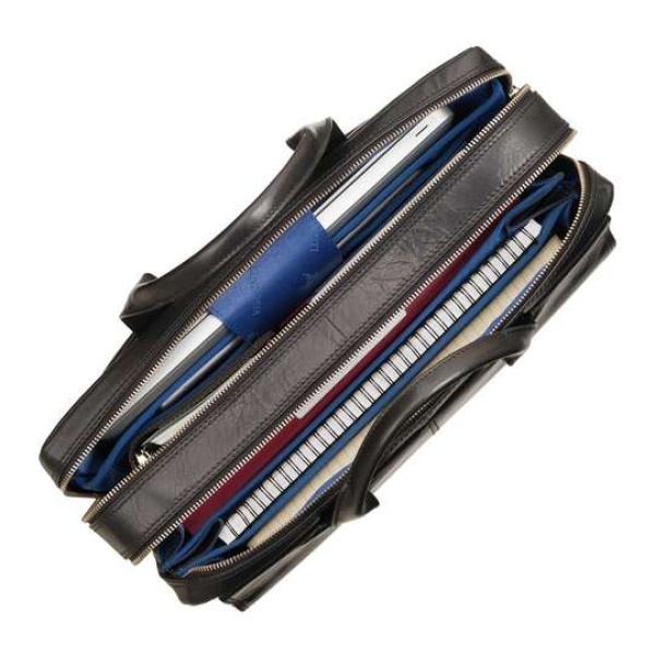 Duża teczka męska ze skóry licowej Visconti ML-24 czarna