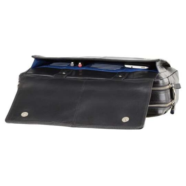 Duża teczka męska ze skóry licowej Visconti ML-24 czarna