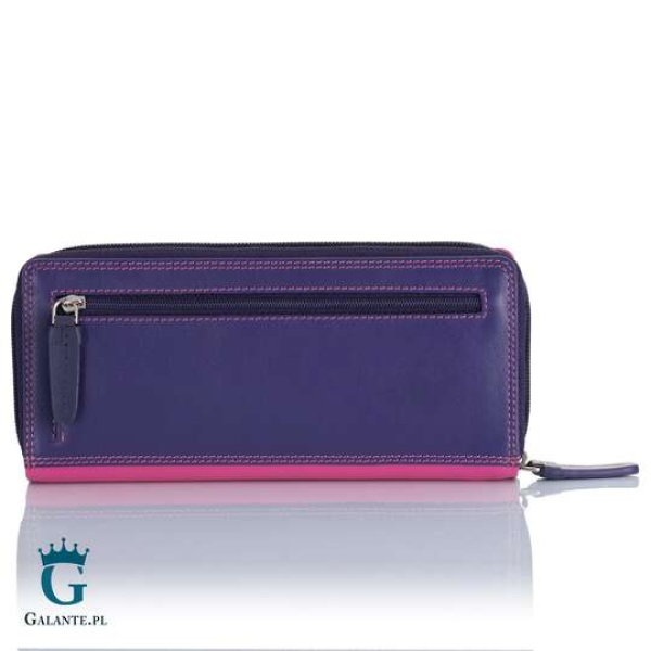 Duży kolorowy portfel damski Visconti RB-55 z RFID – jagodowy