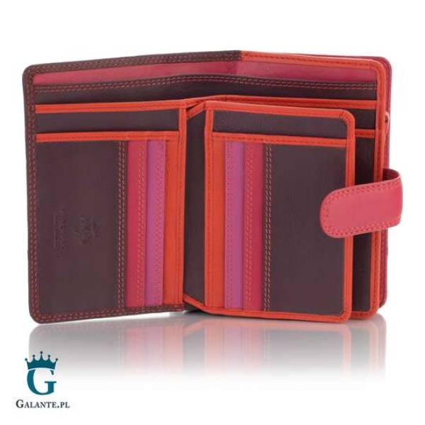 Zgrabny kolorowy portfel damski Visconti śliwkowy