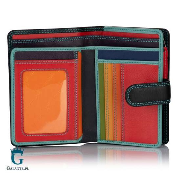 Zgrabny kolorowy portfel damski Visconti czarny