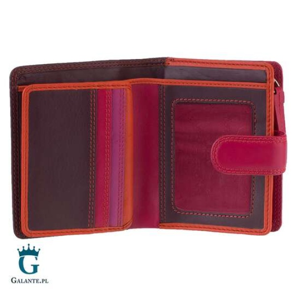 Kolorowy portfelik damski Visconti RB-40 RFID – śliwkowy