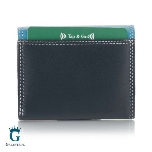 Kolorowy portfelik skórzany Visconti RB-126 niebieski