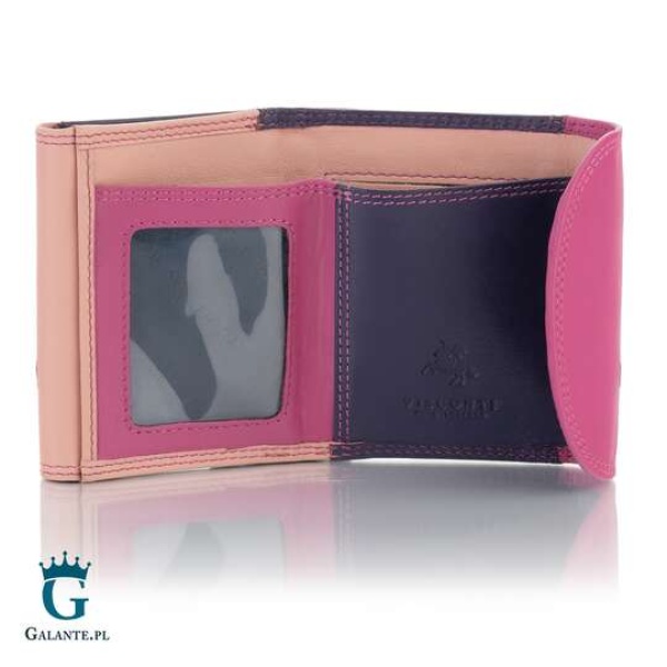 Kolorowy portfelik damski Visconti RB-126 z RFID – jagodowy