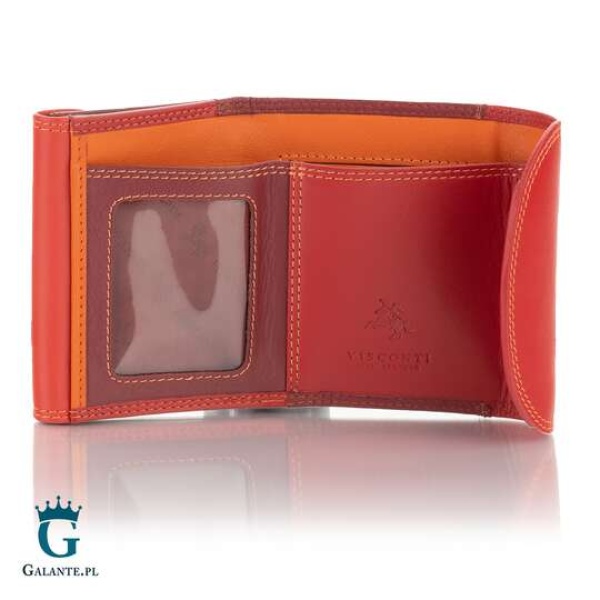 Kolorowy portfelik damski Visconti RB-126 czerwony